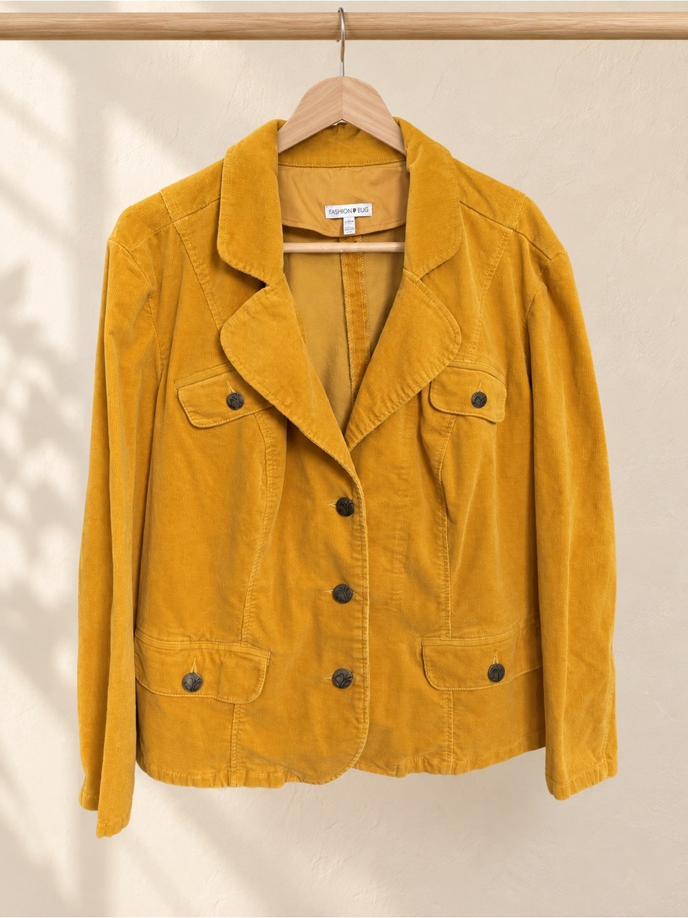 Fashion Bug Golden Mustard Corduroy Blazer
